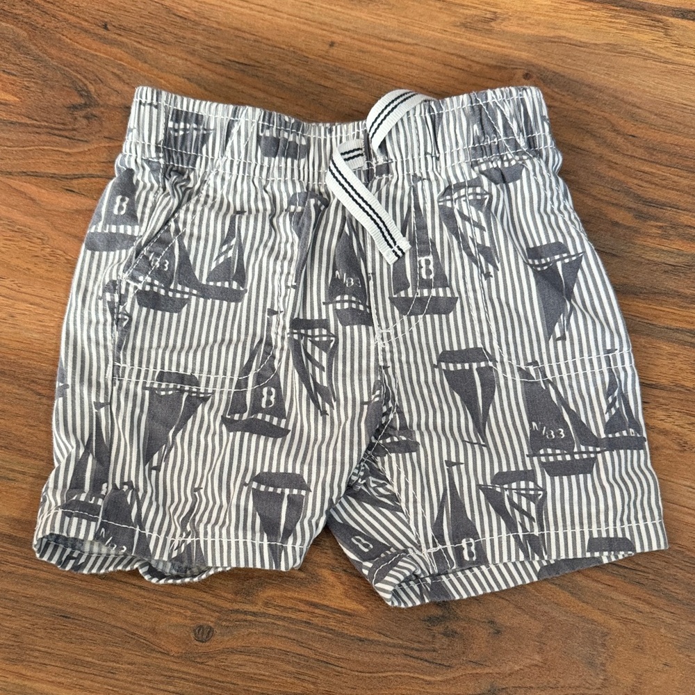 Nautica Kids Gray Sailboat Shorts